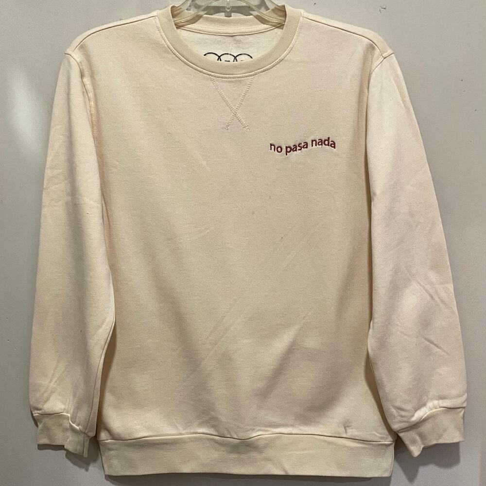 NEW with Tags JZD "No Pasa Nada" Sweatshirt Size XS  Crew Neck Pullover Top